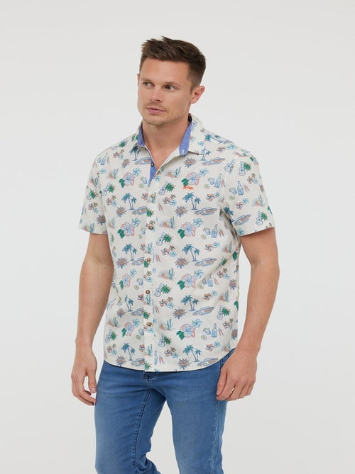 Lee Cooper - Chemises DIEGO MC Vanille - Kiabi