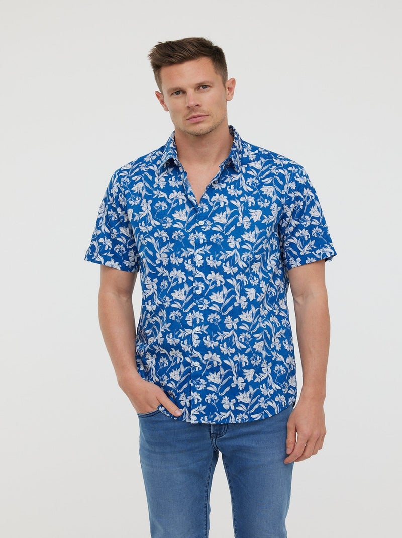 Lee Cooper - Chemises DIEZ MC Celadon blue Bleu - Kiabi