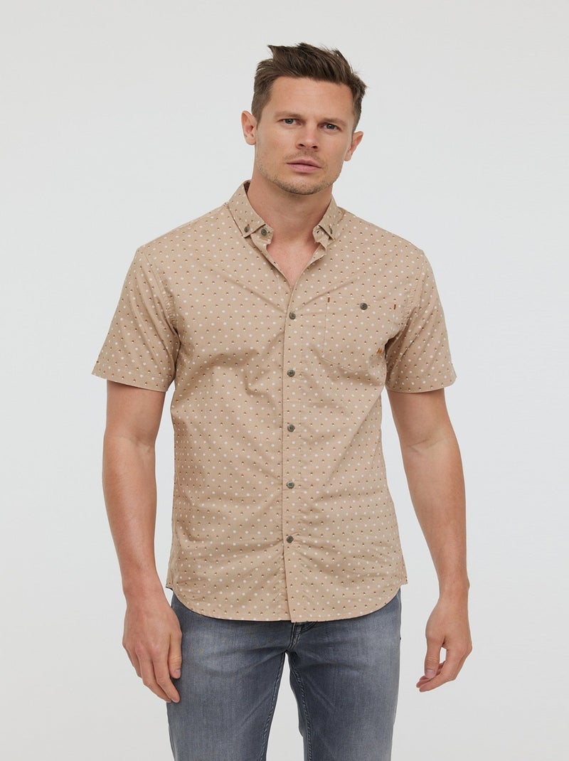 Lee Cooper - Chemises DIMIO MC Argile beige Beige - Kiabi
