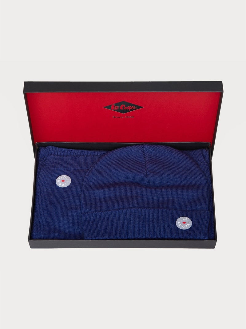 Lee Cooper - Coffret avec bonnet et écharpe Bleu - Kiabi