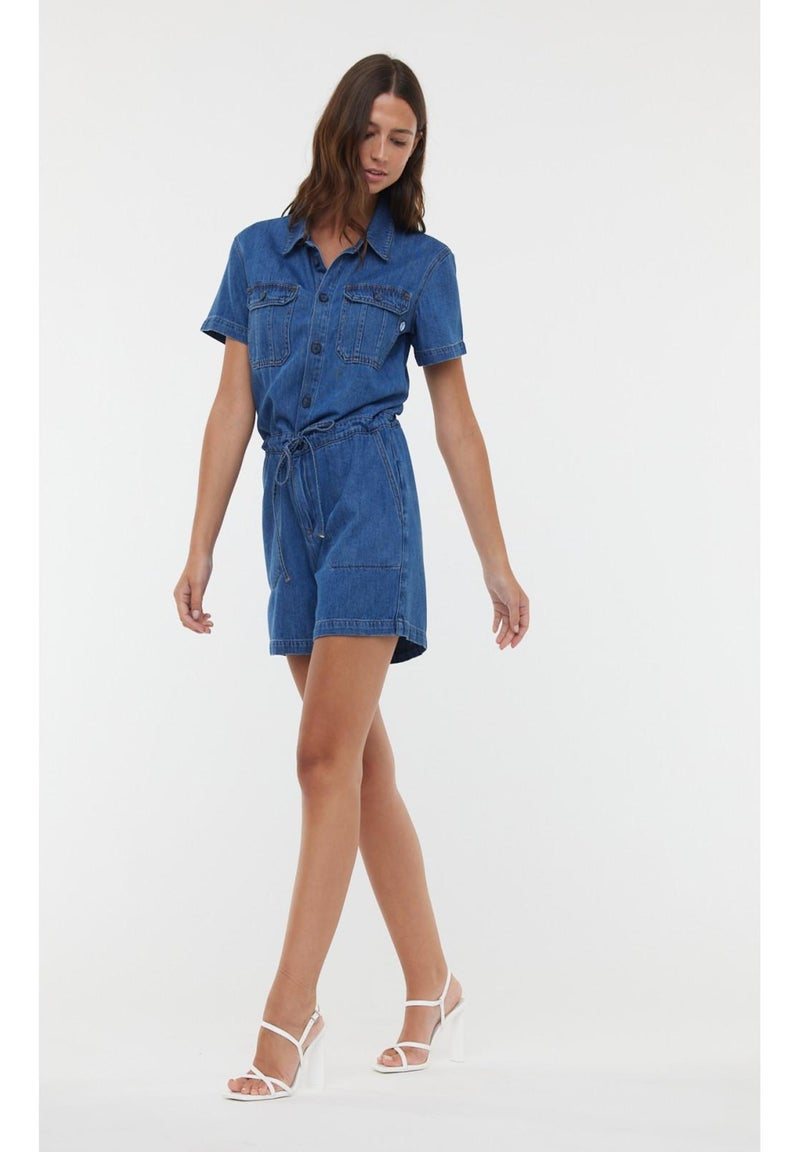 Lee Cooper - Combi-short TUXIE Medium blue brushed Bleu - Kiabi