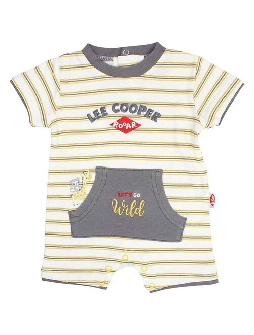 Lee Cooper - Combishort bébé garçon imprimé logo en coton - Kiabi