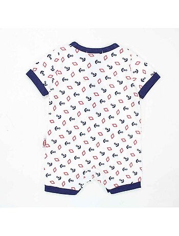 Lee Cooper - Combishort garçon été avce motif ancre et losange
