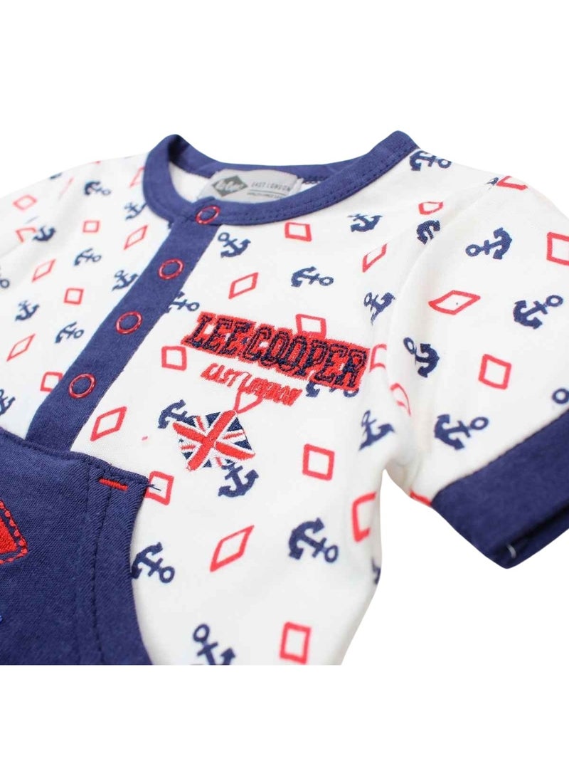 Lee Cooper - Combishort garçon été avce motif ancre et losange Blanc - Kiabi