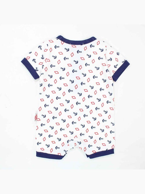 Lee Cooper - Combishort garçon été avce motif ancre et losange - Kiabi