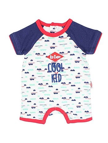 Lee Cooper - Combishort garçon été avce motif et ecriture