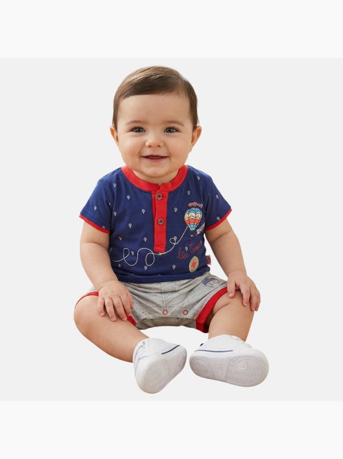 Lee Cooper - Combishort garçon été avec motif et imprimé montgolfière - Kiabi