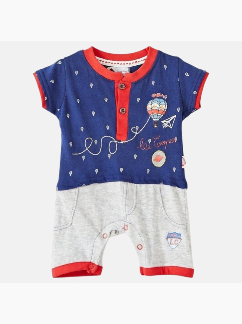 Lee Cooper - Combishort garçon été avec motif et imprimé montgolfière Bleu marine - Kiabi