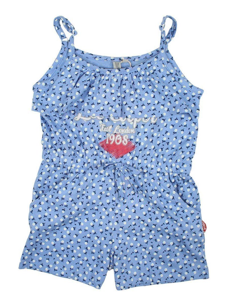 Lee Cooper - Combishort imprimé Lee Cooper en coton Bleu - Kiabi