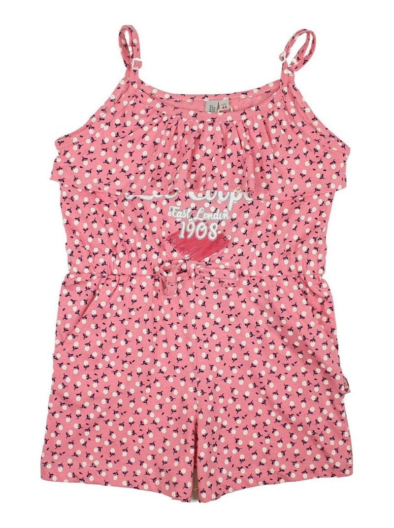 Lee Cooper - Combishort imprimé Lee Cooper en coton Rose - Kiabi