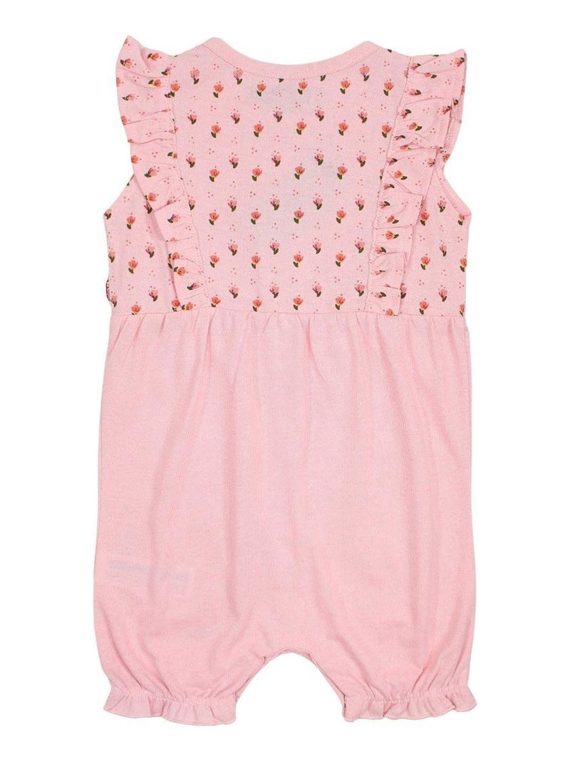 Lee Cooper - Combishort imprimé Lee Cooper en coton Rose - Kiabi