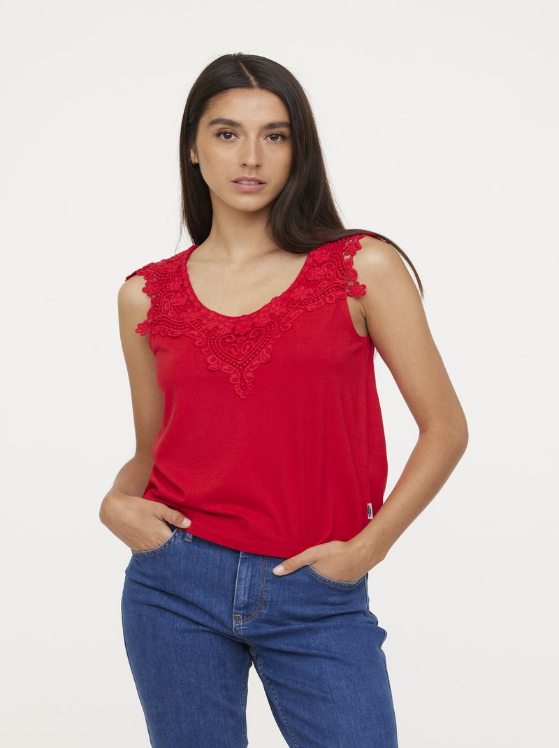 Lee Cooper - Débardeur AMACHI Cherry Rouge cerise - Kiabi