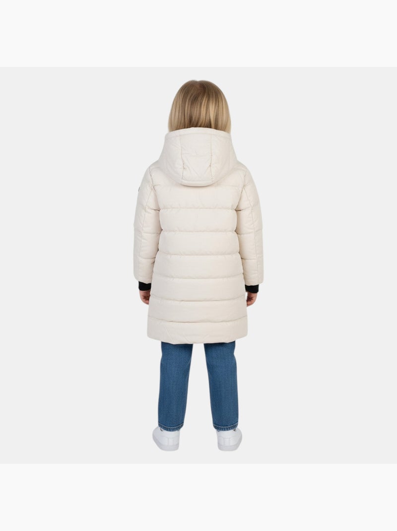 Lee cooper - doudoune longue zippée à capuche Blanc - Kiabi