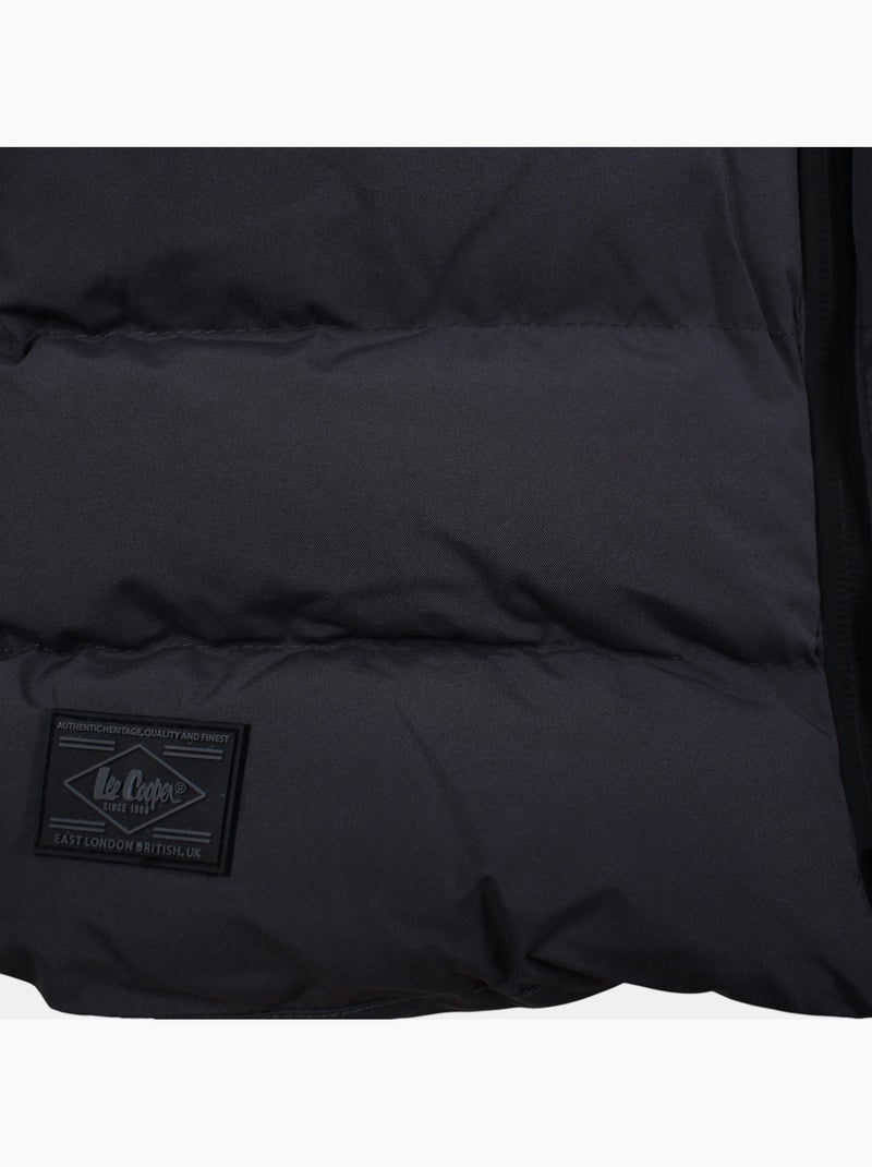 Lee cooper - doudoune longue zippée à capuche Gris - Kiabi