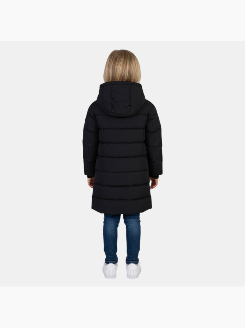 Lee cooper - doudoune longue zippée à capuche Noir - Kiabi