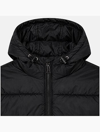 Lee cooper - doudoune longue zippée à capuche, poches zippées