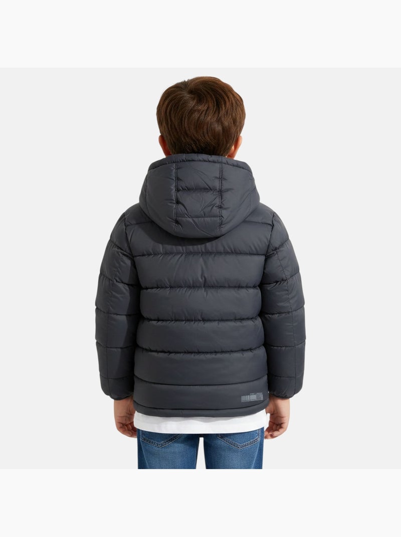 Lee cooper - doudoune matelassée zippée à capuche Gris - Kiabi