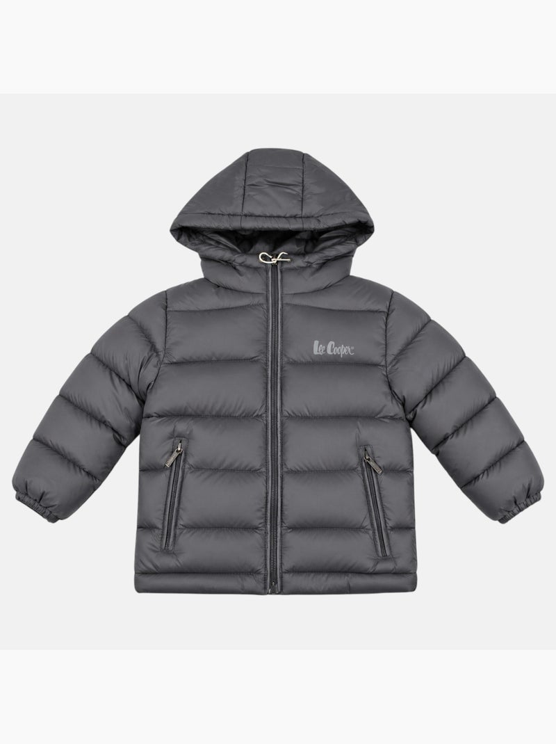 Lee cooper - doudoune matelassée zippée à capuche Gris - Kiabi