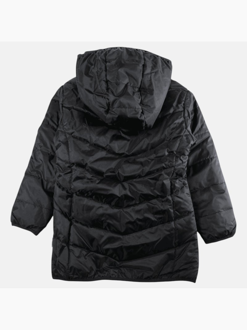 Lee cooper - doudoune matelassée zippée à capuche imprimée, coupe droite Noir - Kiabi