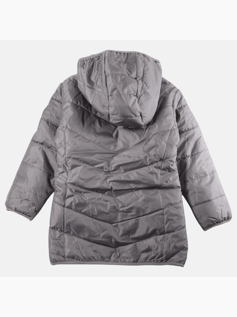 Lee cooper - doudoune matelassée zippée à capuche imprimée Gris - Kiabi