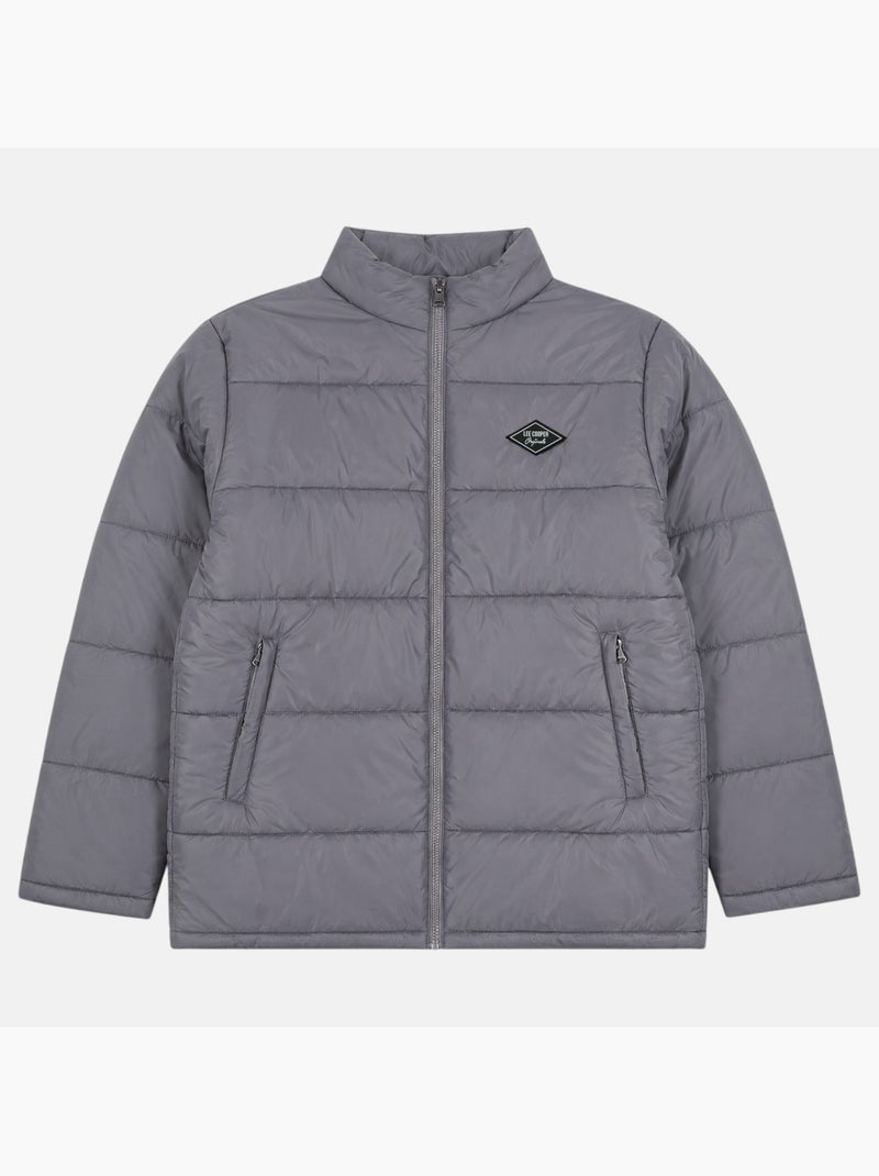 Lee cooper - doudoune matelassée zippée, poches zippées Gris - Kiabi