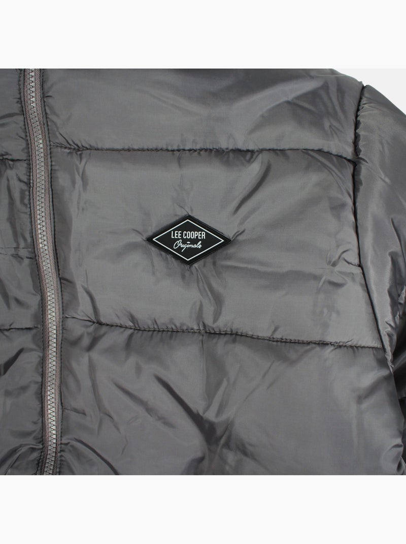 Lee cooper - doudoune matelassée zippée, poches zippées Gris - Kiabi