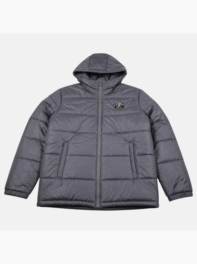 Lee cooper - doudoune matelassée zippée, poches zippées Gris - Kiabi