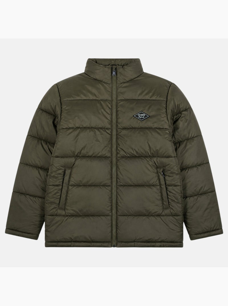 Lee cooper - doudoune matelassée zippée, poches zippées Kaki - Kiabi