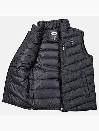 Lee cooper - doudoune sans manches à capuche, poches zippées