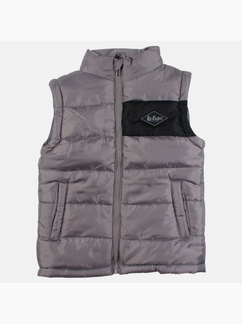 Lee Cooper - Doudoune  sans manches Garçon Gris - Kiabi
