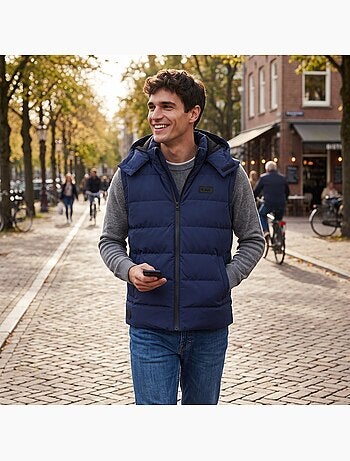Lee cooper - doudoune sans manches homme avec capuche