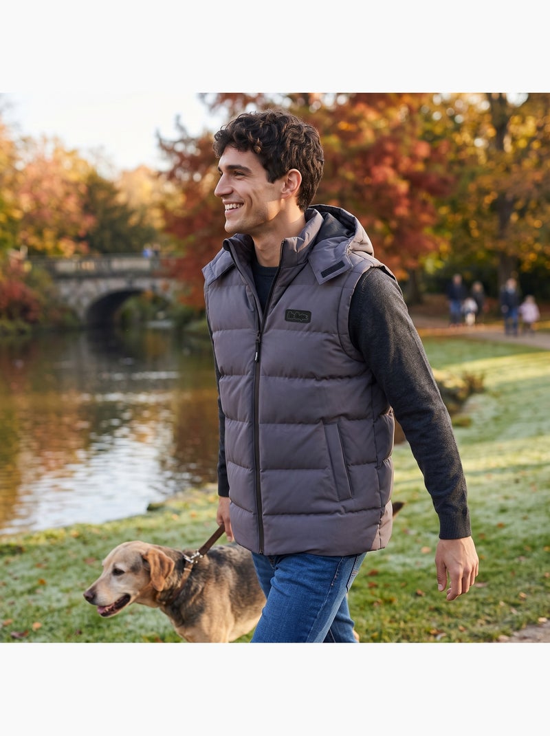 Lee cooper - doudoune sans manches homme avec capuche Gris - Kiabi