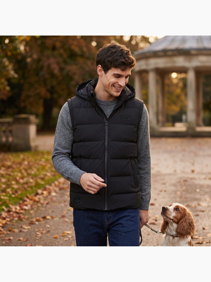 Lee cooper - doudoune sans manches zippée à capuche Noir - Kiabi