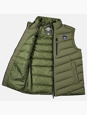 Lee cooper - doudoune sans manches zippée à capuche, poches zippées