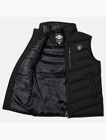Lee cooper - doudoune sans manches zippée à capuche, poches zippées