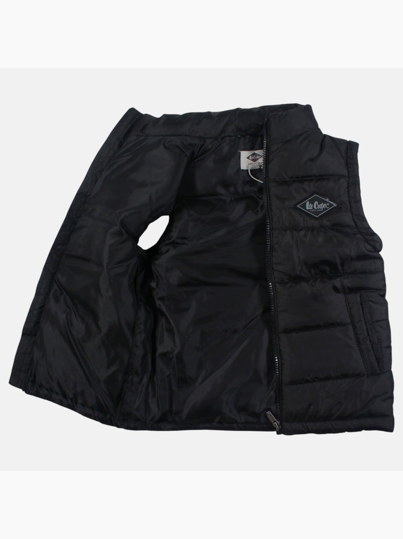 Lee cooper - doudoune sans manches zippée col montant Noir - Kiabi