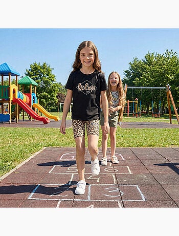 Lee Cooper - Ensemble 2 pièces T-shirt et short motif leopard fille