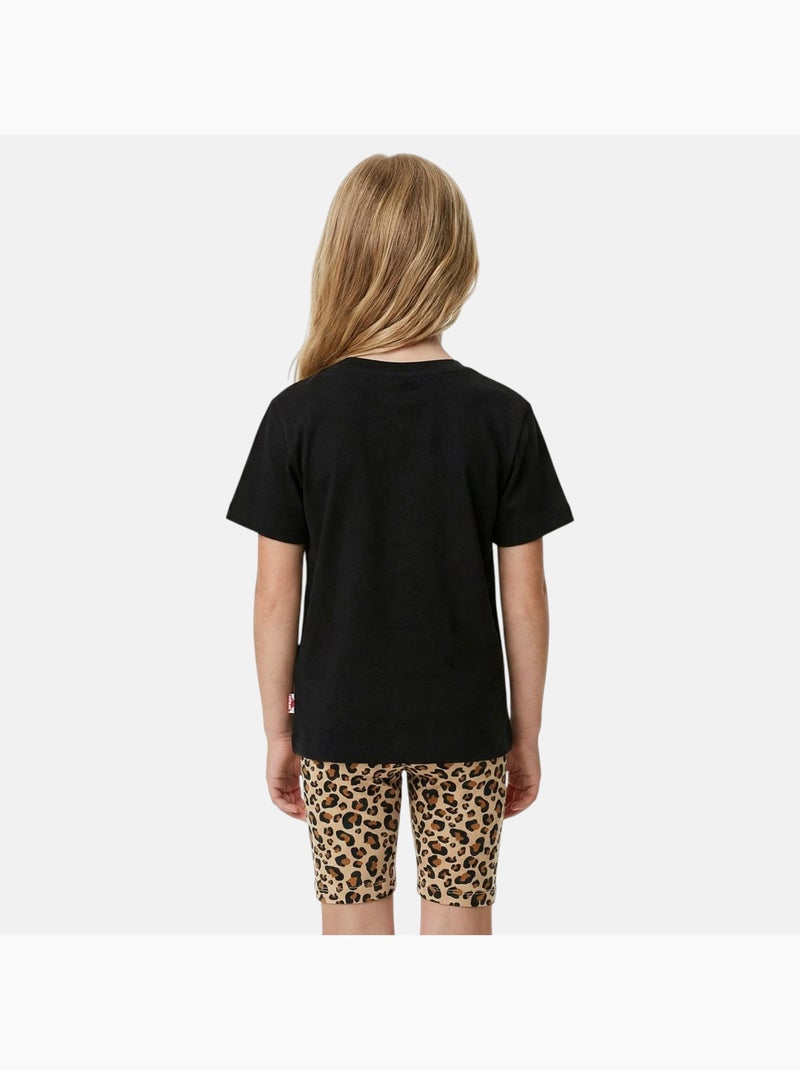 Lee Cooper - Ensemble 2 pièces T-shirt et short motif leopard fille Noir - Kiabi
