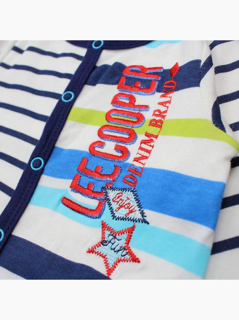 Lee Cooper - Ensemble 3 pièces comprenant 1 body, grenouillère et bavoir Bleu - Kiabi