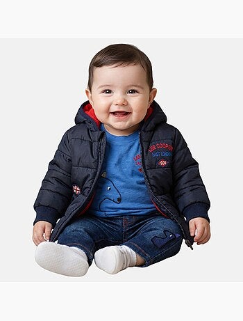 Lee cooper - ensemble 3 pièces doudoune à capuche, t-shirt manches longues et jean