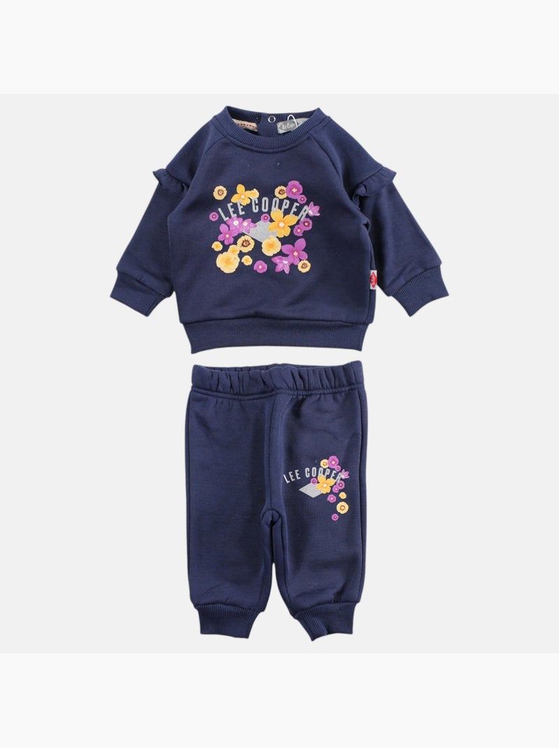 Lee Cooper - Ensemble bébé fille sweat et pantalon jogging Bleu marine - Kiabi