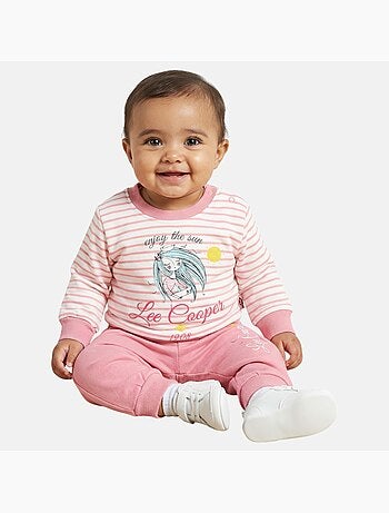 Lee Cooper - Ensemble bébé fille sweat et pantalon jogging