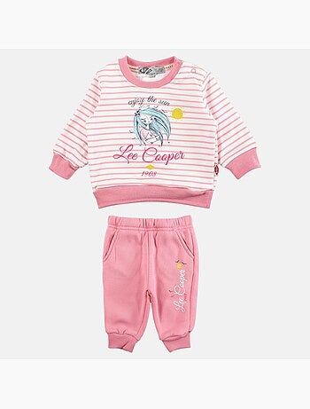 Lee Cooper - Ensemble bébé fille sweat et pantalon jogging