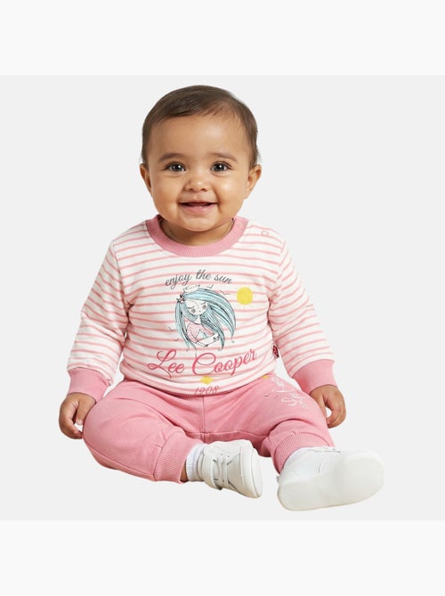 Lee Cooper - Ensemble bébé fille sweat et pantalon jogging - Kiabi