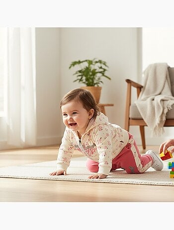 Lee Cooper - Ensemble bébé fille veste capuche et pantalon jogging