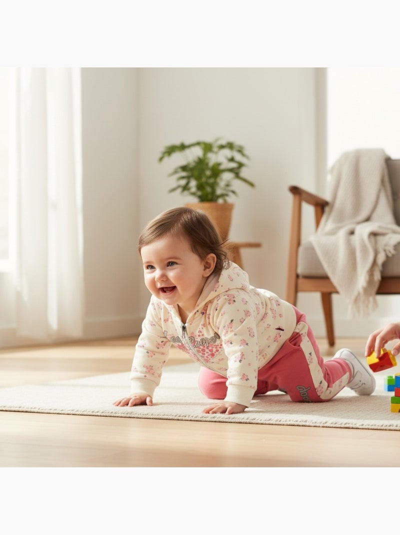 Lee Cooper - Ensemble bébé fille veste capuche et pantalon jogging Jaune - Kiabi