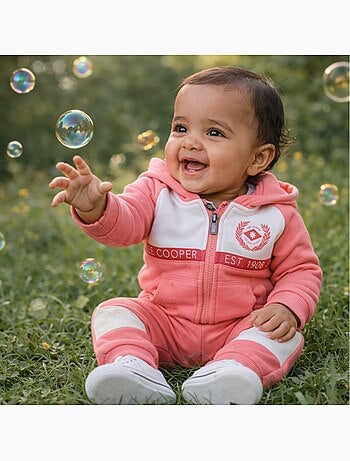 Lee Cooper - Ensemble bébé fille veste capuche et pantalon jogging