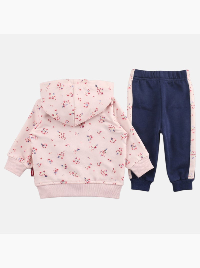Lee Cooper - Ensemble bébé fille veste capuche et pantalon jogging Rose - Kiabi