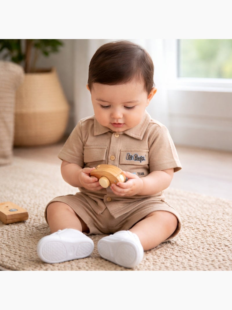 Lee Cooper - Ensemble bébé garçon chemisier et short Beige - Kiabi