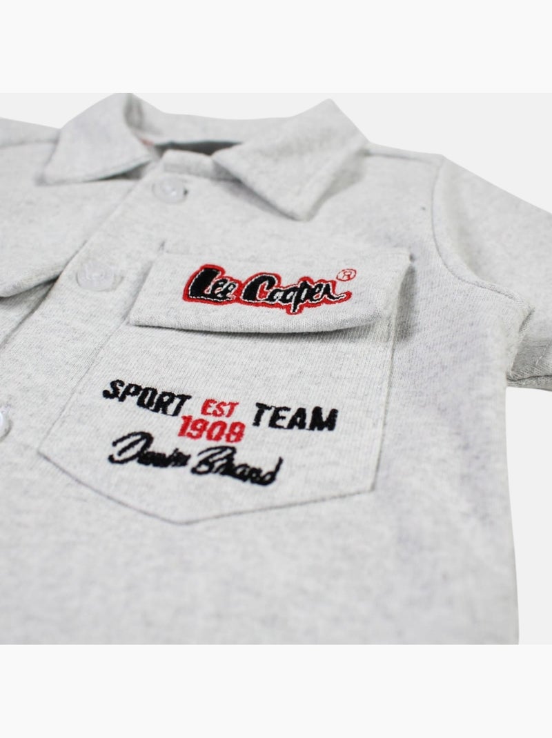 Lee Cooper - Ensemble bébé garçon chemisier et short Gris - Kiabi